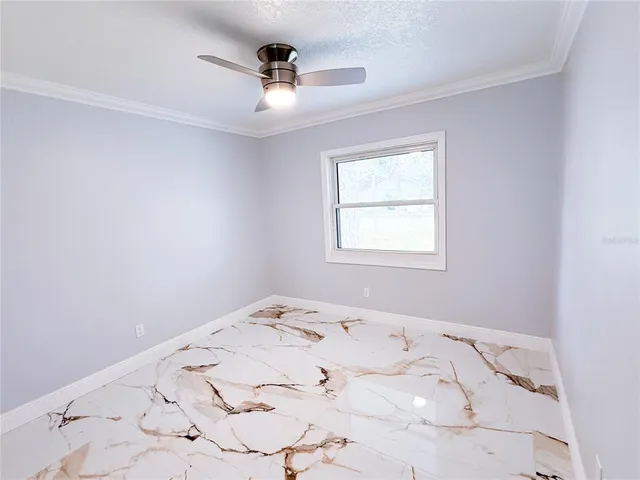 a bathroom with a bathtub in it