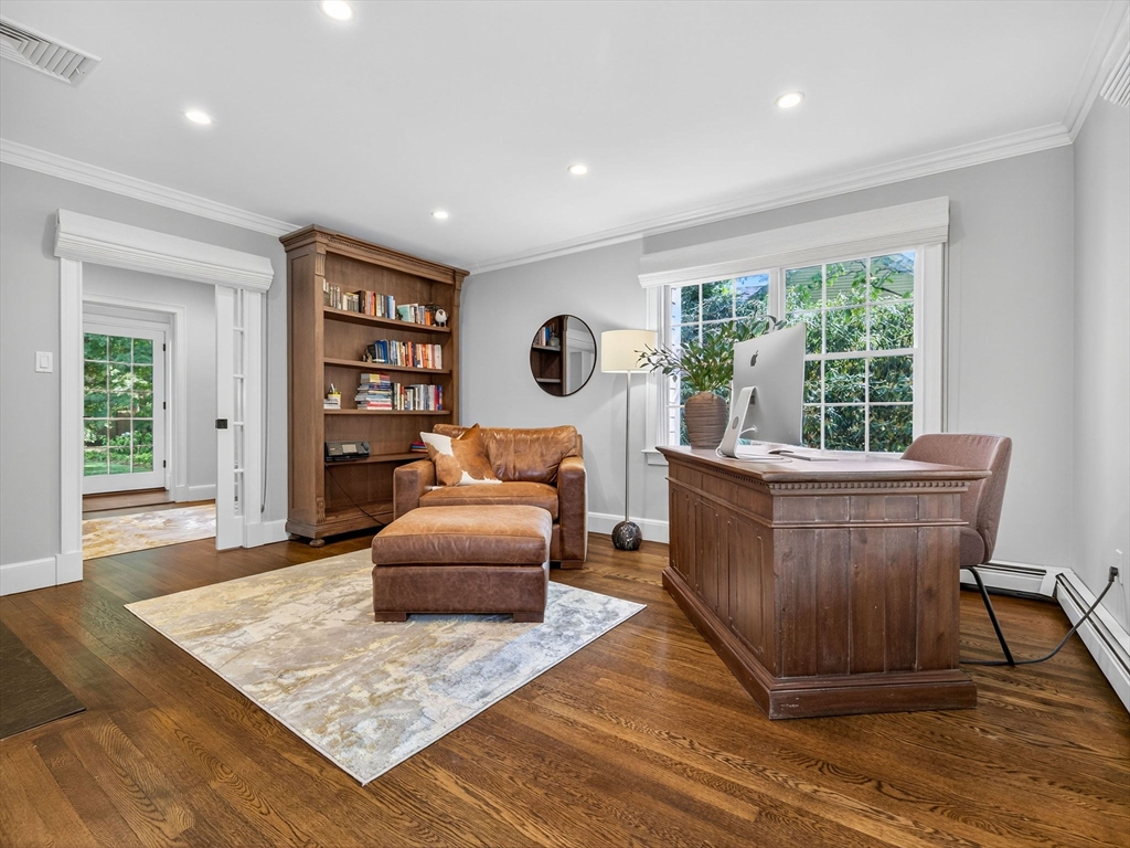19 Marvin Road Wellesley, MA 02482 - Photo 12 of 33 a living room with furniture and a wooden floor