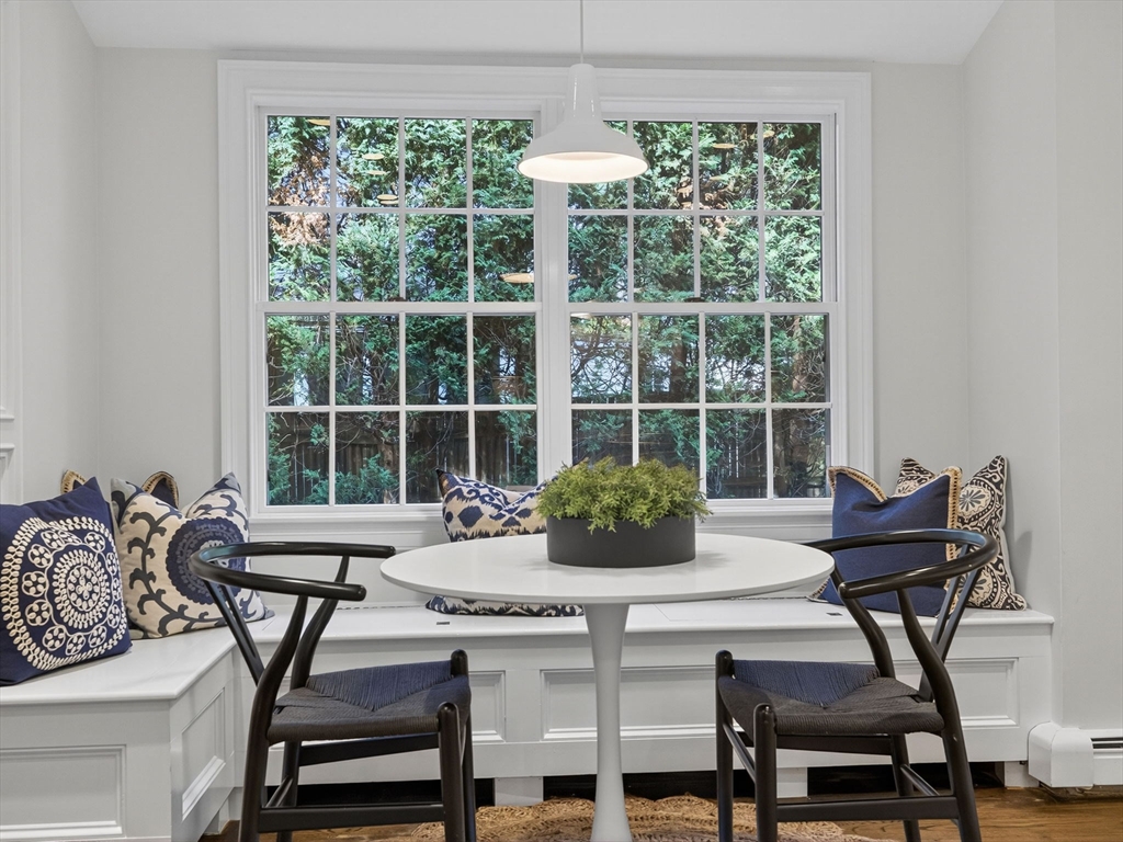 19 Marvin Road Wellesley, MA 02482 - Photo 8 of 33 a view of a dining room with furniture window and outside view