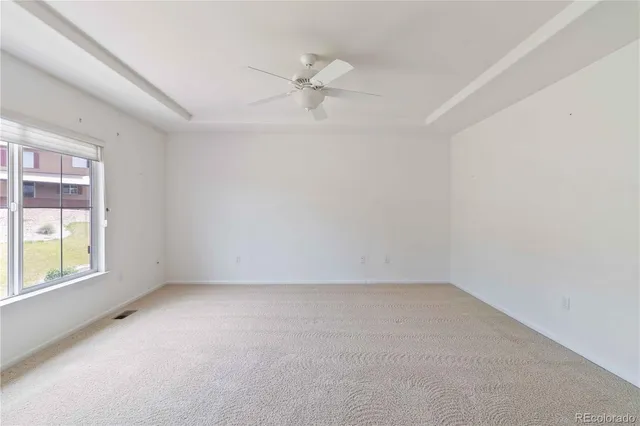 an empty room with a window