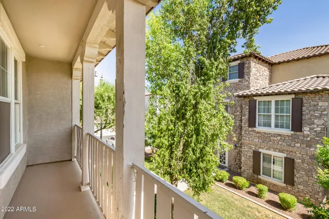 a view of a house with a balcony