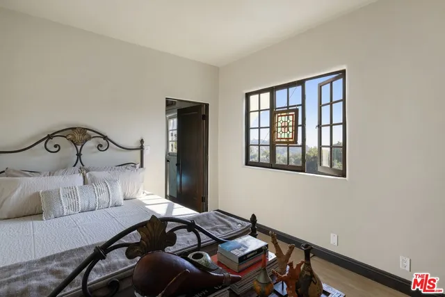 a room with a workspace