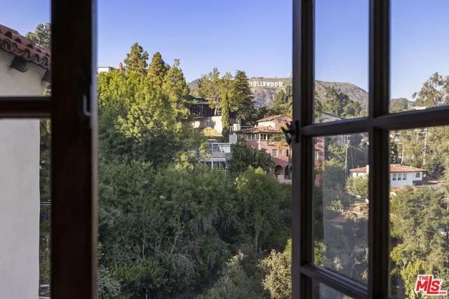 a view of a city from a balcony