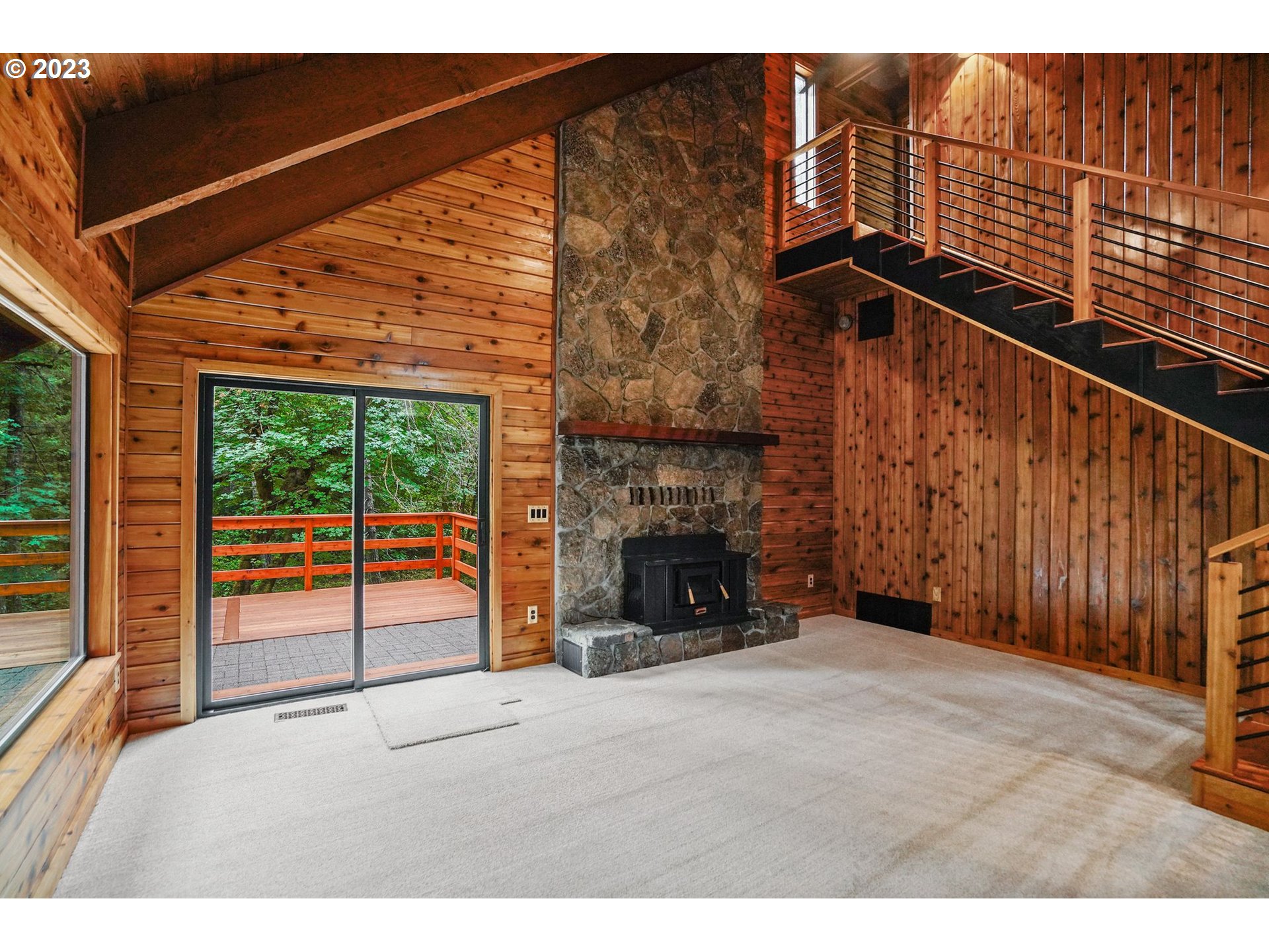 16678 Brown Road Dallas, OR 97338 - Photo 8 of 46 a view of an empty room with a fireplace