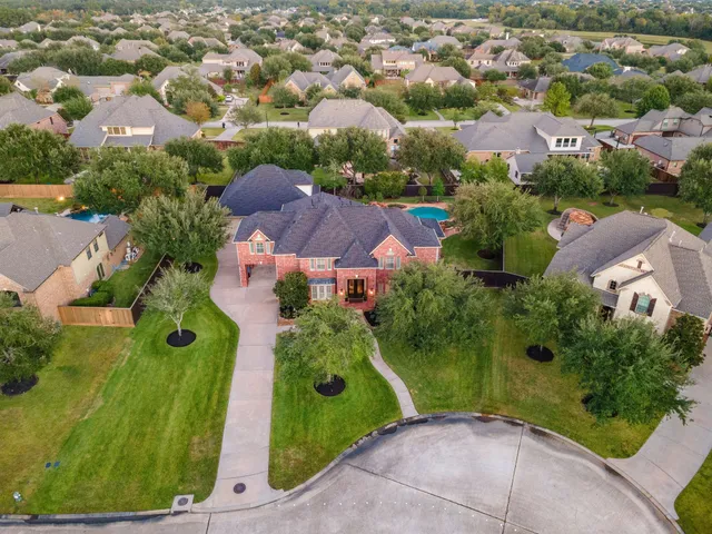 an aerial view of multiple house