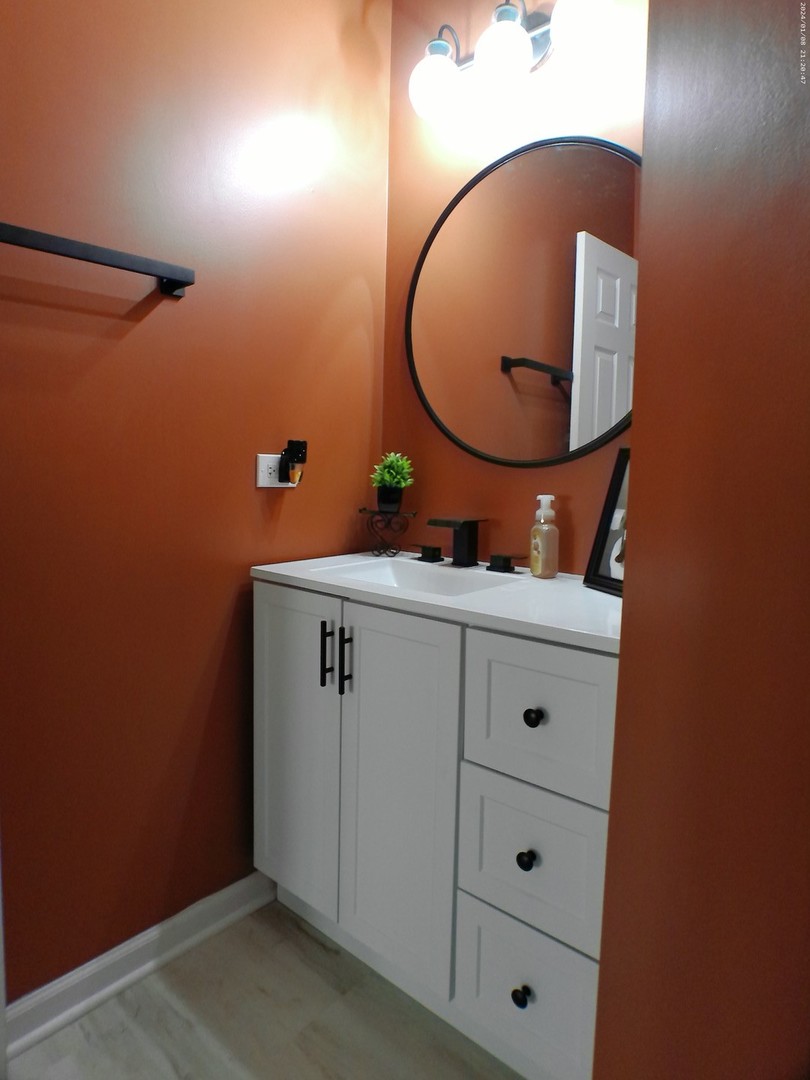 1404 Roth Drive Joliet, IL 60431 - Photo 18 of 52 a bathroom with a sink and a mirror