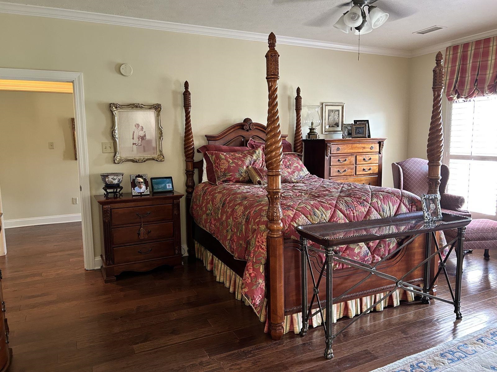 110 Eagle Trace Road Covington, TN 38019 - Photo 3 of 10 Bedroom featuring ceiling fan, dark hardwood / wood-style flooring, and ornamental molding