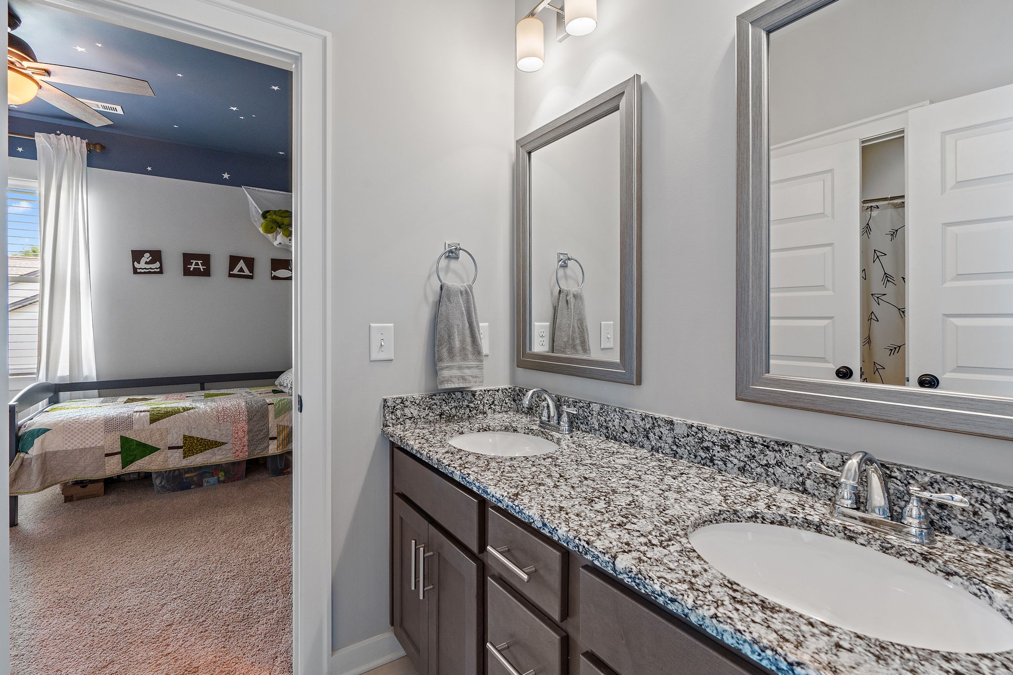 315 Colt Avenue Mount Juliet, TN 37122 - Photo 18 of 28 a bathroom with a granite countertop sink and a mirror