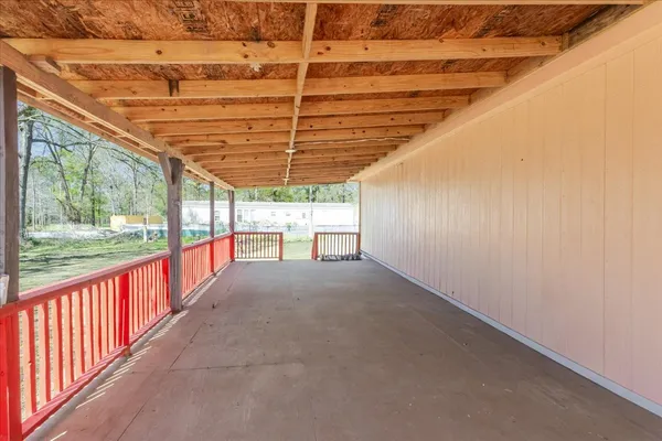 a view of a porch with a outdoor space