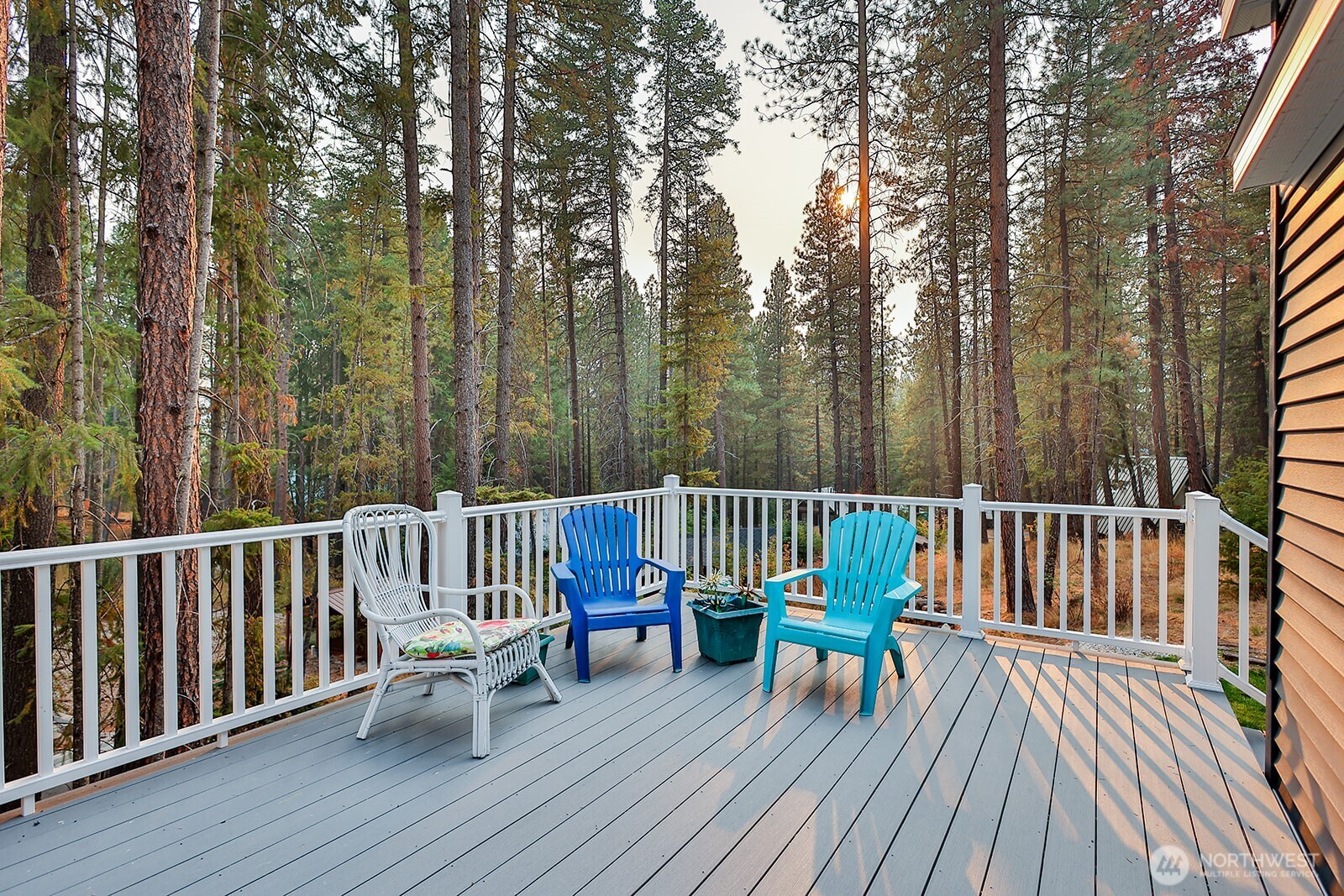 21512 Camp 12 Road Leavenworth, WA 98826 - Photo 21 of 40 a view of a chairs on wooden deck