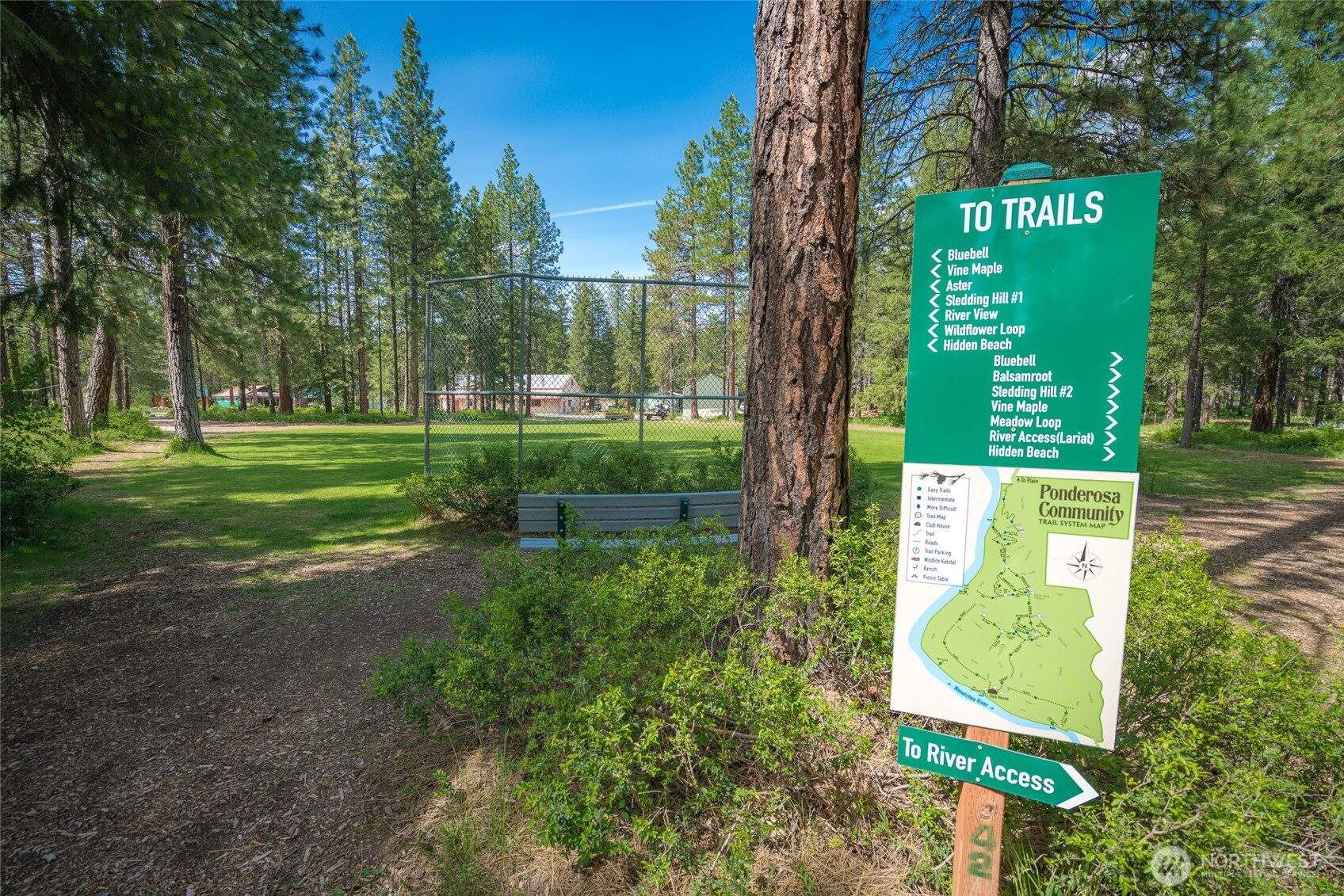21512 Camp 12 Road Leavenworth, WA 98826 - Photo 40 of 40 a view of a park with a sign board