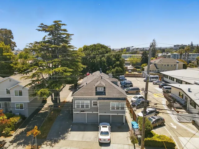 a view of a city with tall buildings