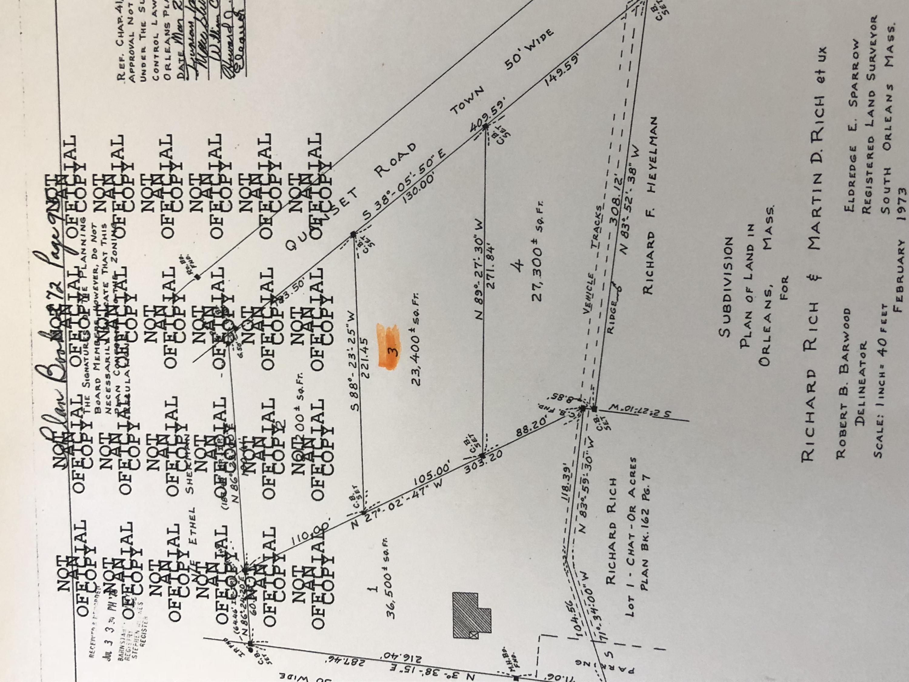 15 Quanset Road Orleans, MA 02653 - Photo 3 of 4 Plot Plan