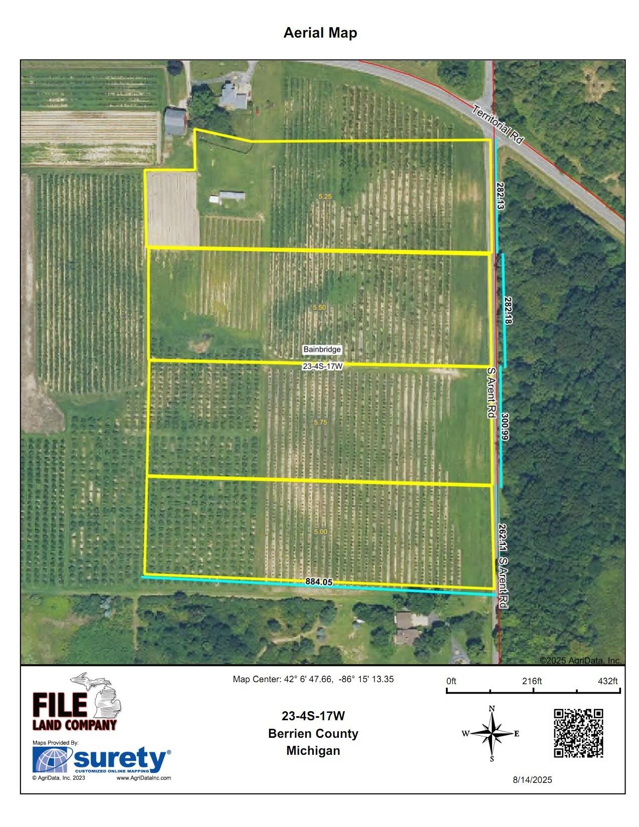 Vl South Arent Road Watervliet, MI 49098 - Photo 7 of 7 Aerial_Map