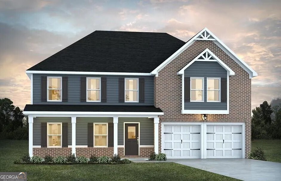 a front view of a house