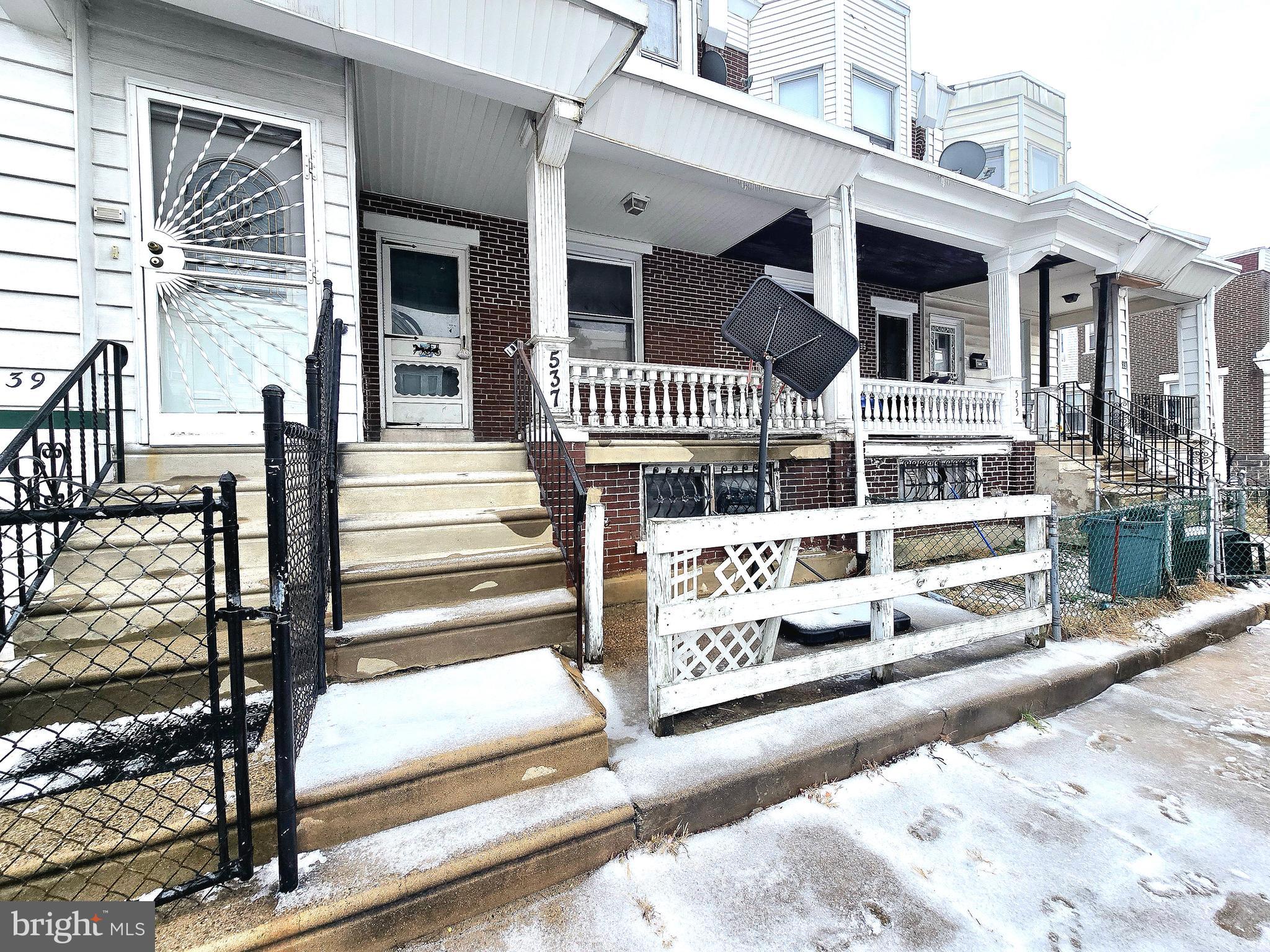 front view of a building with a street