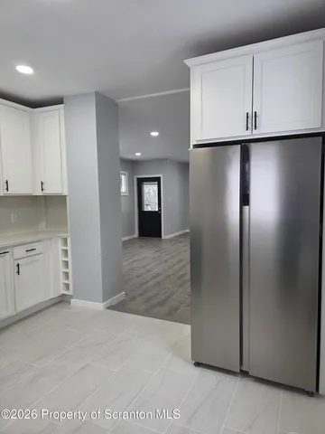 an empty room with closet