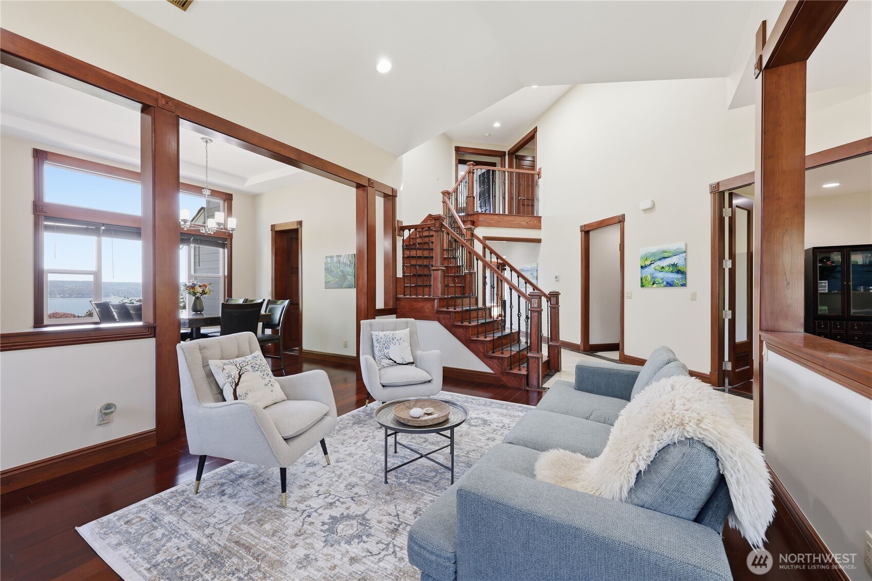 1411 Thorndyke Road Port Ludlow, WA 98365 - Photo 11 of 40 a living room with furniture and a rug