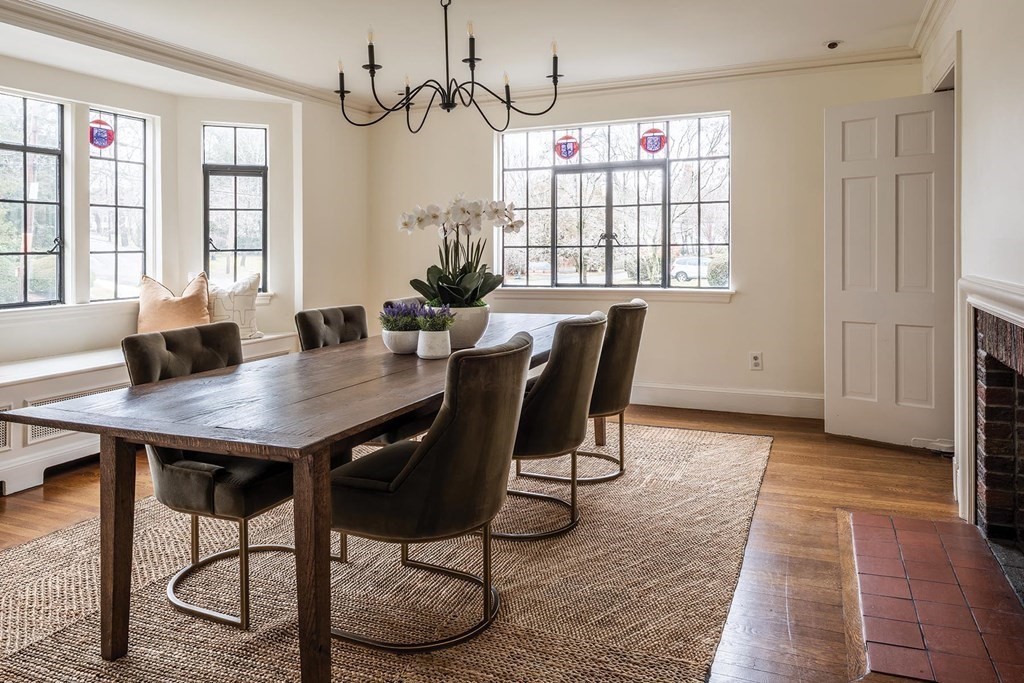 92 Gordon Road Newton, MA 02468 - Photo 3 of 16 a view of a dining room with furniture window and wooden floor