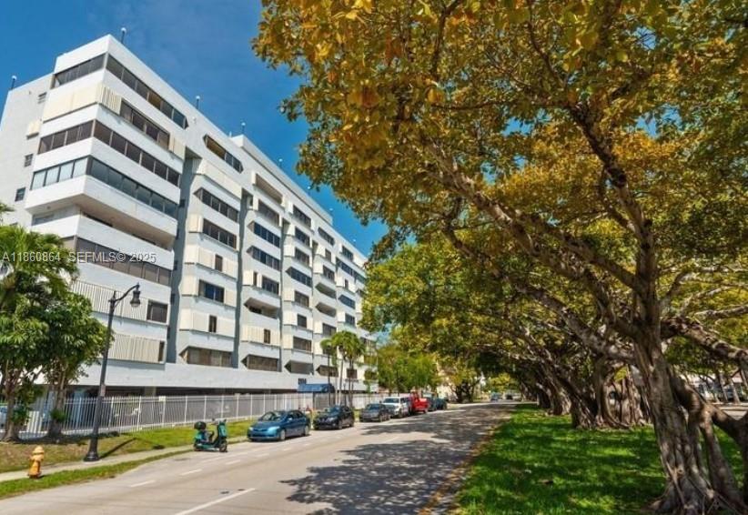 a front view of a building