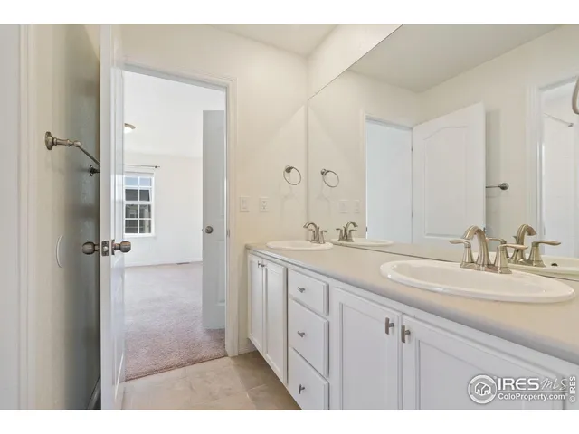 a bathroom with a sink a mirror and a shower
