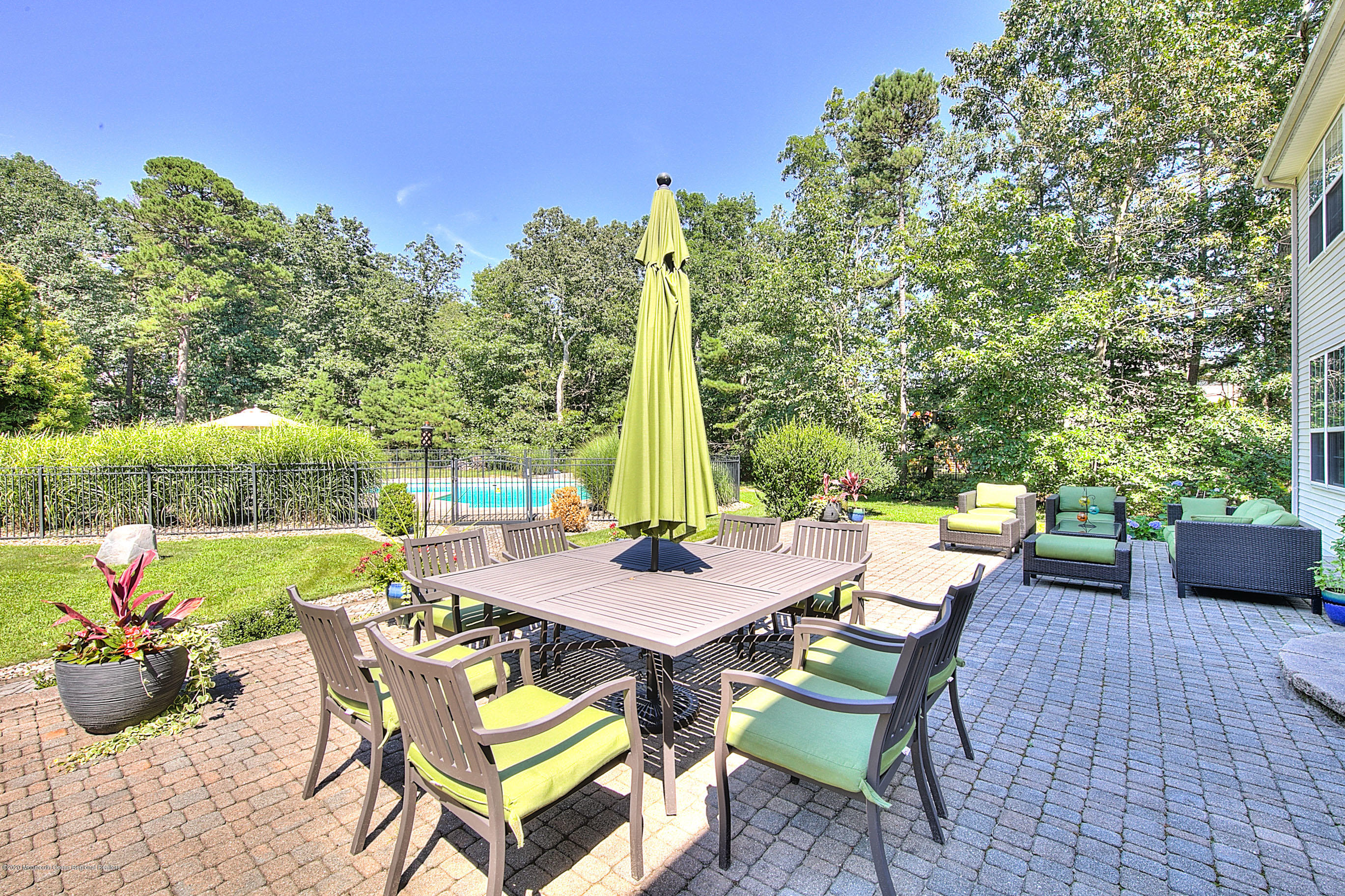 6 Emma Lane Jackson, NJ 08527 - Photo 31 of 39 a view of a backyard with furniture and garden