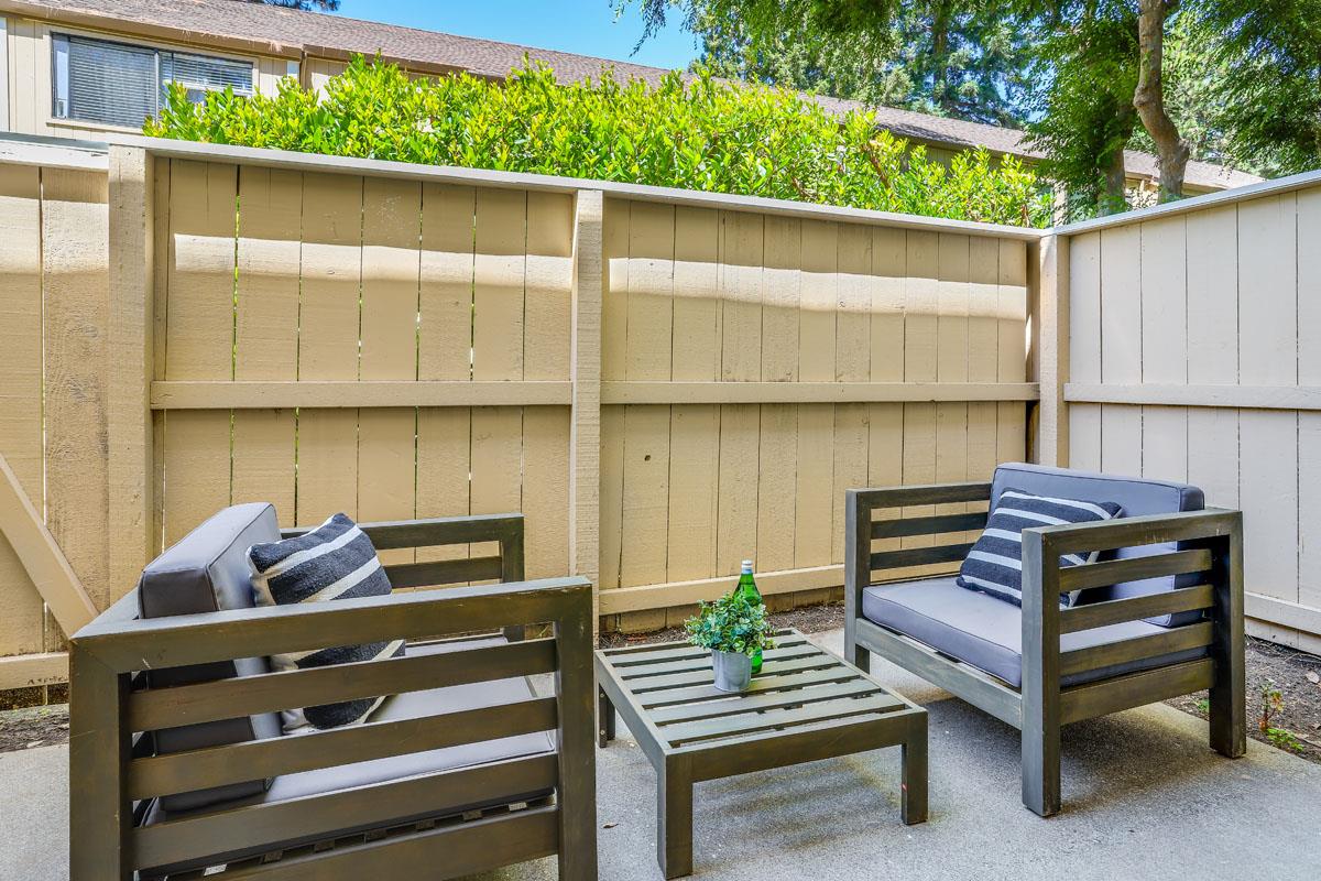 3003 Kaiser Drive, Unit D Santa Clara, CA 95051 - Photo 19 of 20 a view of outdoor space with a bench