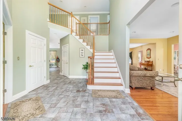 a view of a hallway with entryway