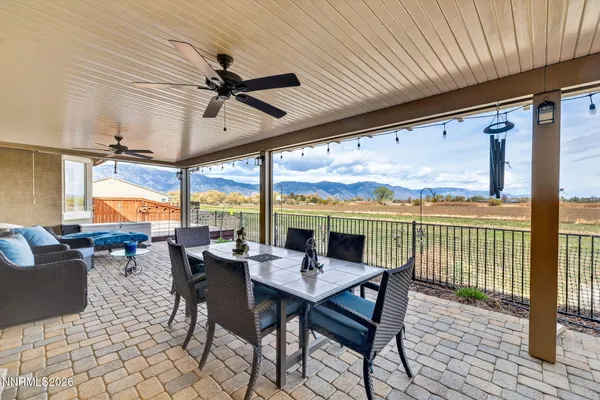 a outdoor space with furniture