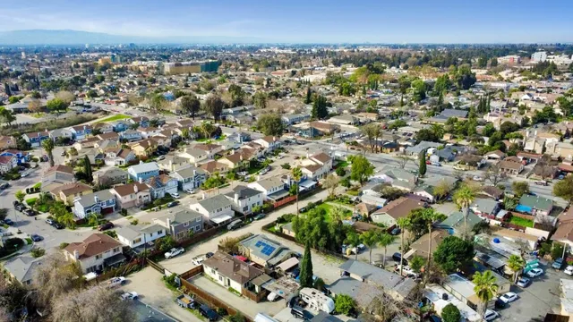 an aerial view of multiple house