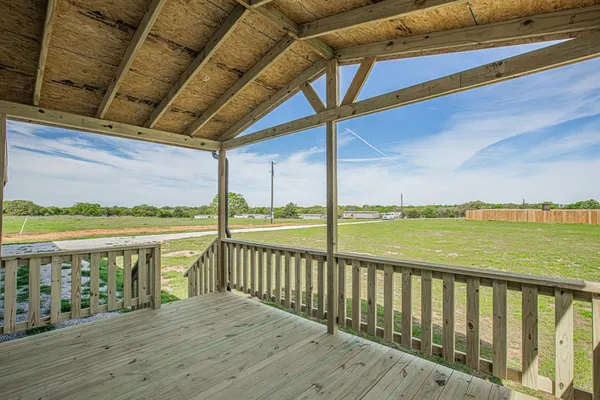 a view of balcony with hardwood