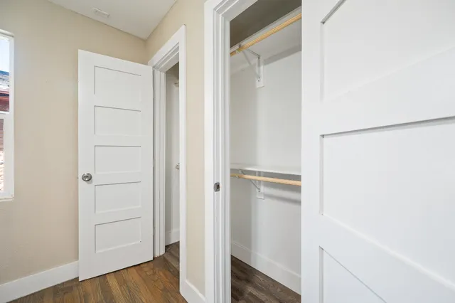 a view of closet area