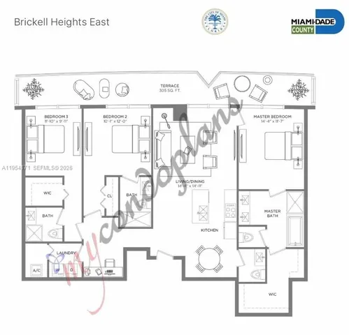 $7,800 | 45 Southwest 9th Street, Unit LPH4609, Miami, FL 33130