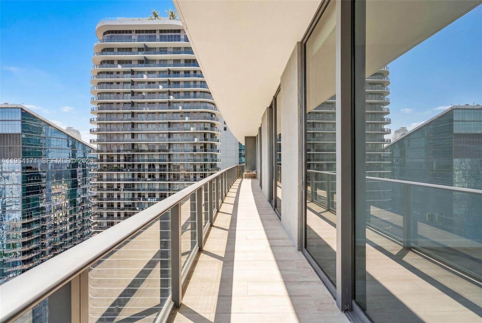 45 Southwest 9th Street, Unit LPH4609 Miami, FL 33130 - Photo 6 of 50 a view of balcony with a floor to ceiling window