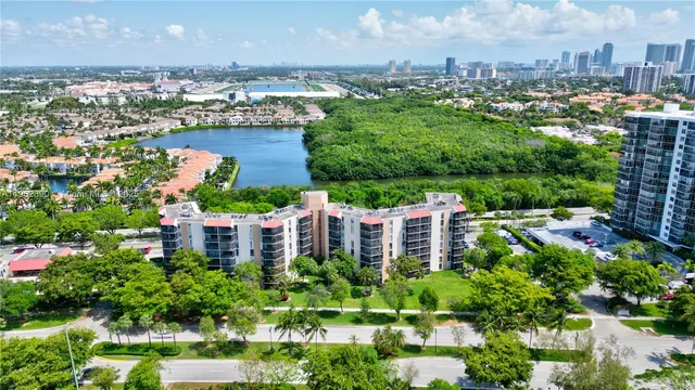 a view of a city with tall buildings