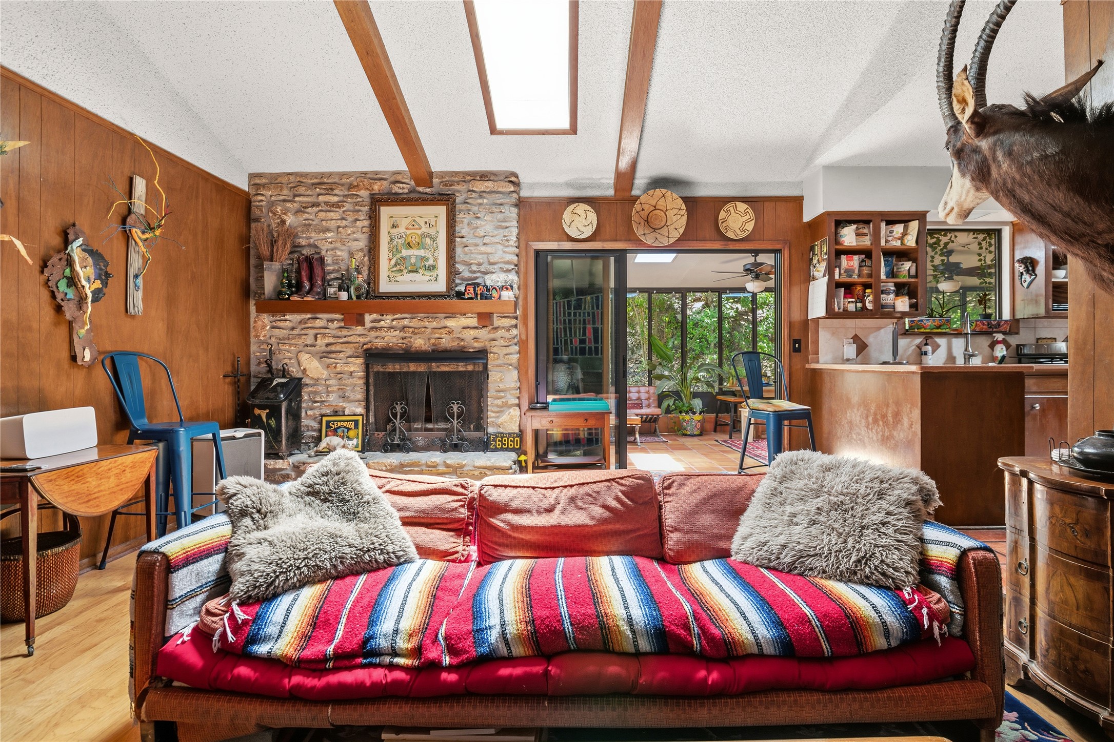 5403 Jeffburn Cove Austin, TX 78745 - Photo 8 of 40 a living room with furniture and a fireplace
