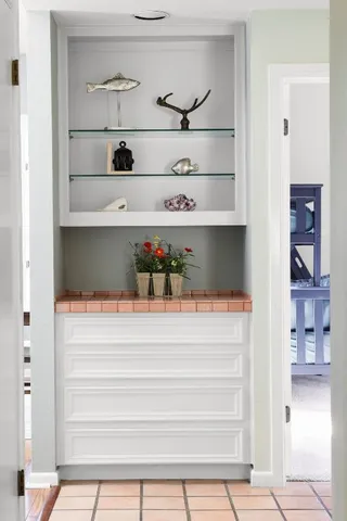 a close view of closet