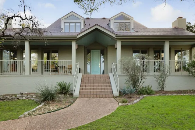 a front view of a house