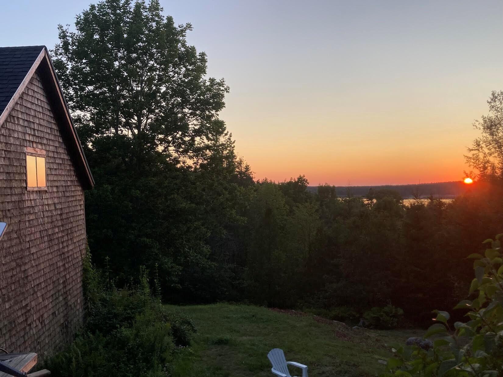 743 South Gouldsboro Road Gouldsboro, ME 04607 - Photo 3 of 38 Sunset across the bay from back deck.