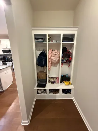 a room with gym equipment