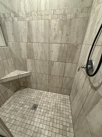 a shower in a bathroom