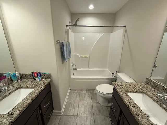 a living room with a fireplace