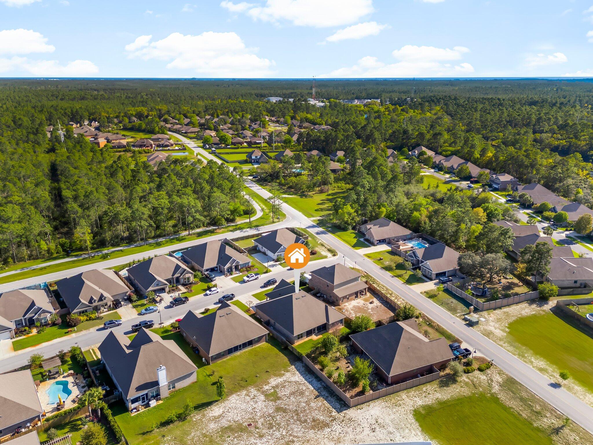 31 Viper Road Santa Rosa Beach, FL 32459 - Photo 54 of 56 an aerial view of a house with a ocean view