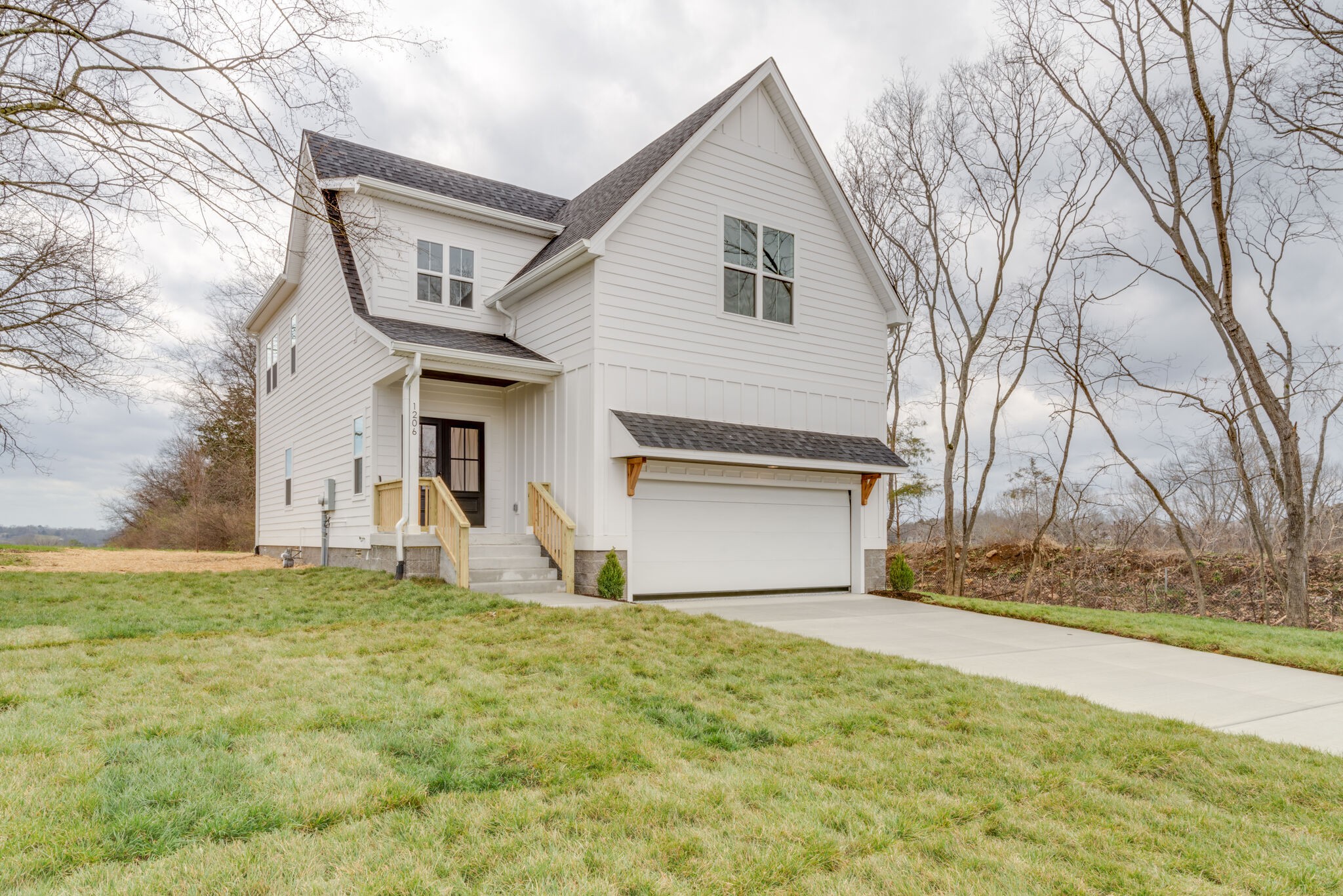 a front view of house with yard