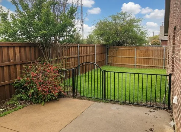 a view of a backyard