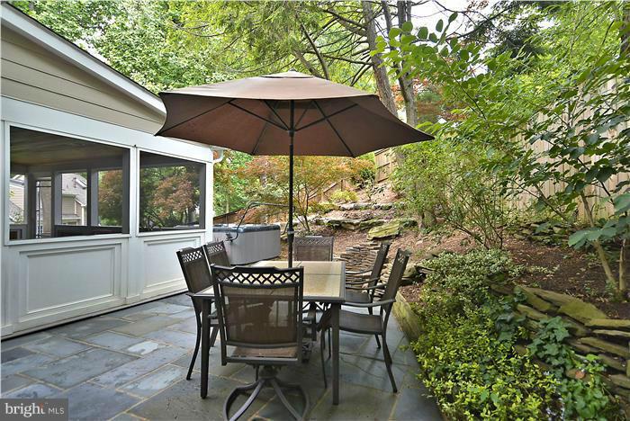 1945 Foxhall Road McLean, VA 22101 - Photo 22 of 30 Flagstone Patio off the Screened Porch