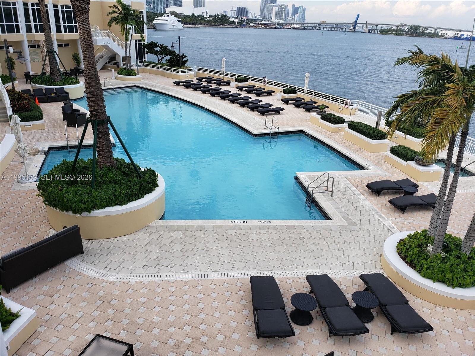 808 Brickell Key Drive, Unit 2002 Miami, FL 33131 - Photo 40 of 42 a view of a backyard with plants and lake view