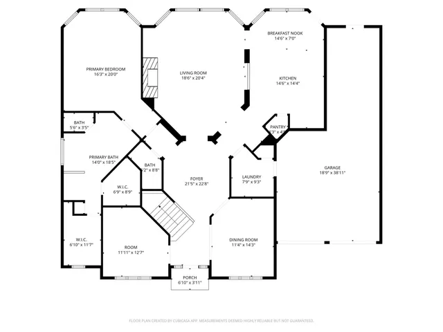 a picture of a bathroom with a sink and mirror