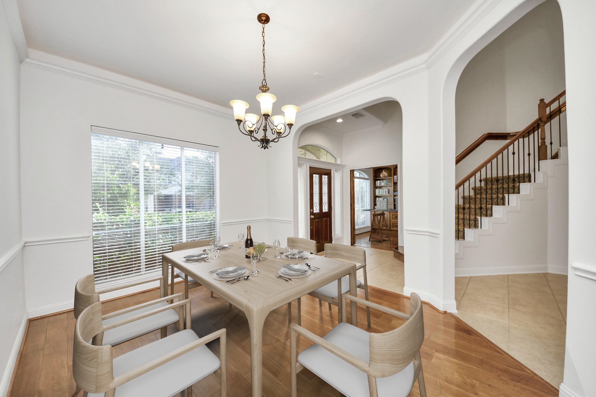 20519 Rosespring Lane Spring, TX 77379 - Photo 7 of 49 a view of a dining room with furniture window and wooden floor