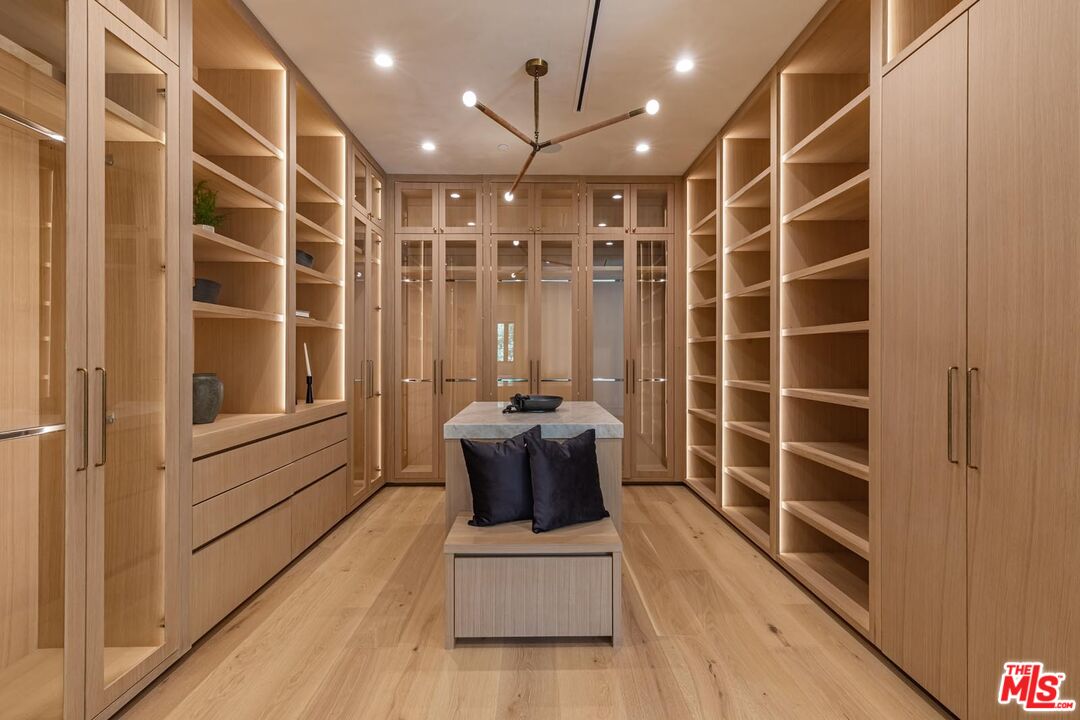 17321 Rancho Street Encino, CA 91316 - Photo 31 of 52 a view of workspace with wooden floor and windows